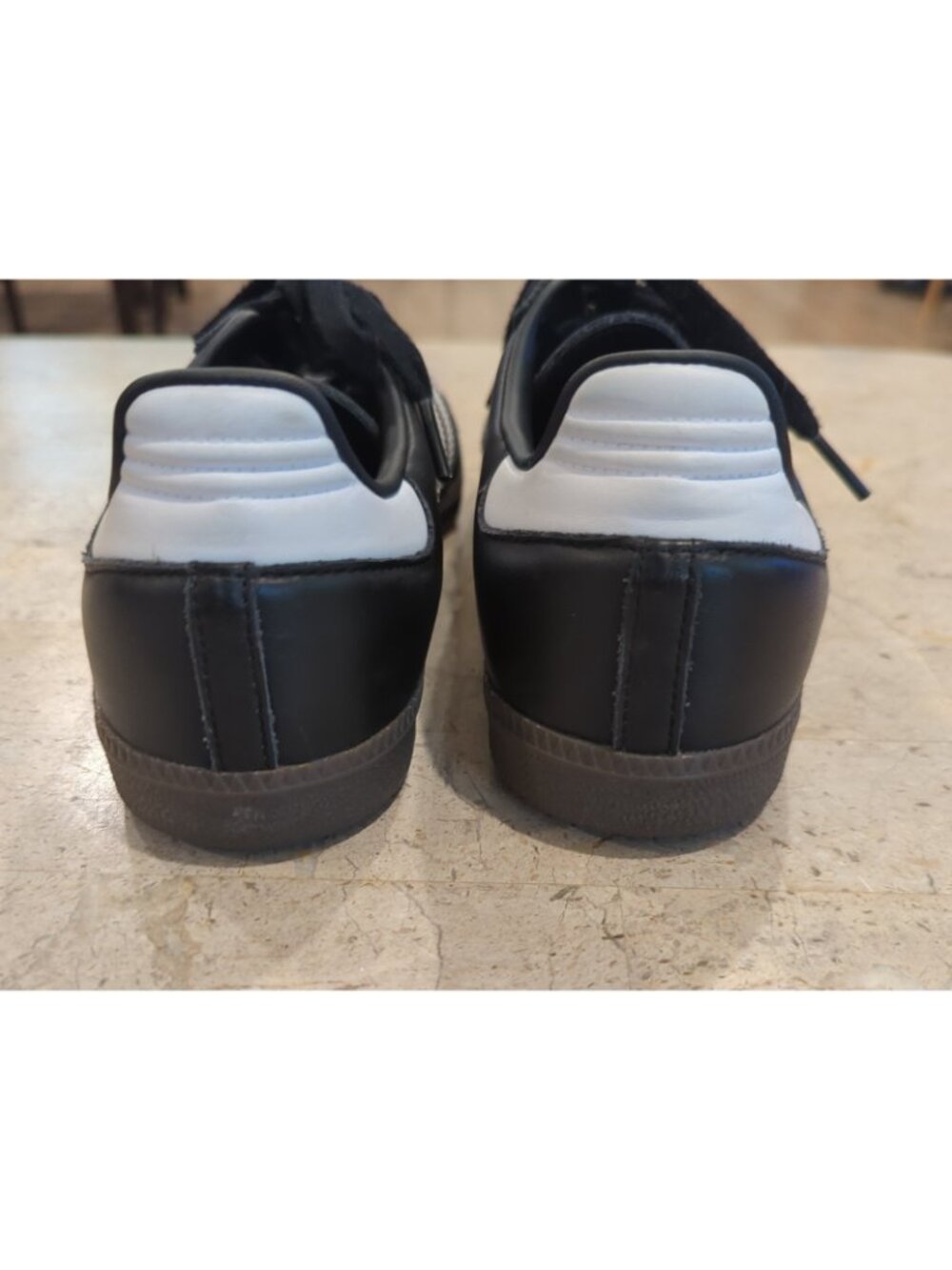 Adidas Samba Black White Leather Lace Up Low Top Sneakers Men's Size 9 Unisex-lp - Picture 5 of 10